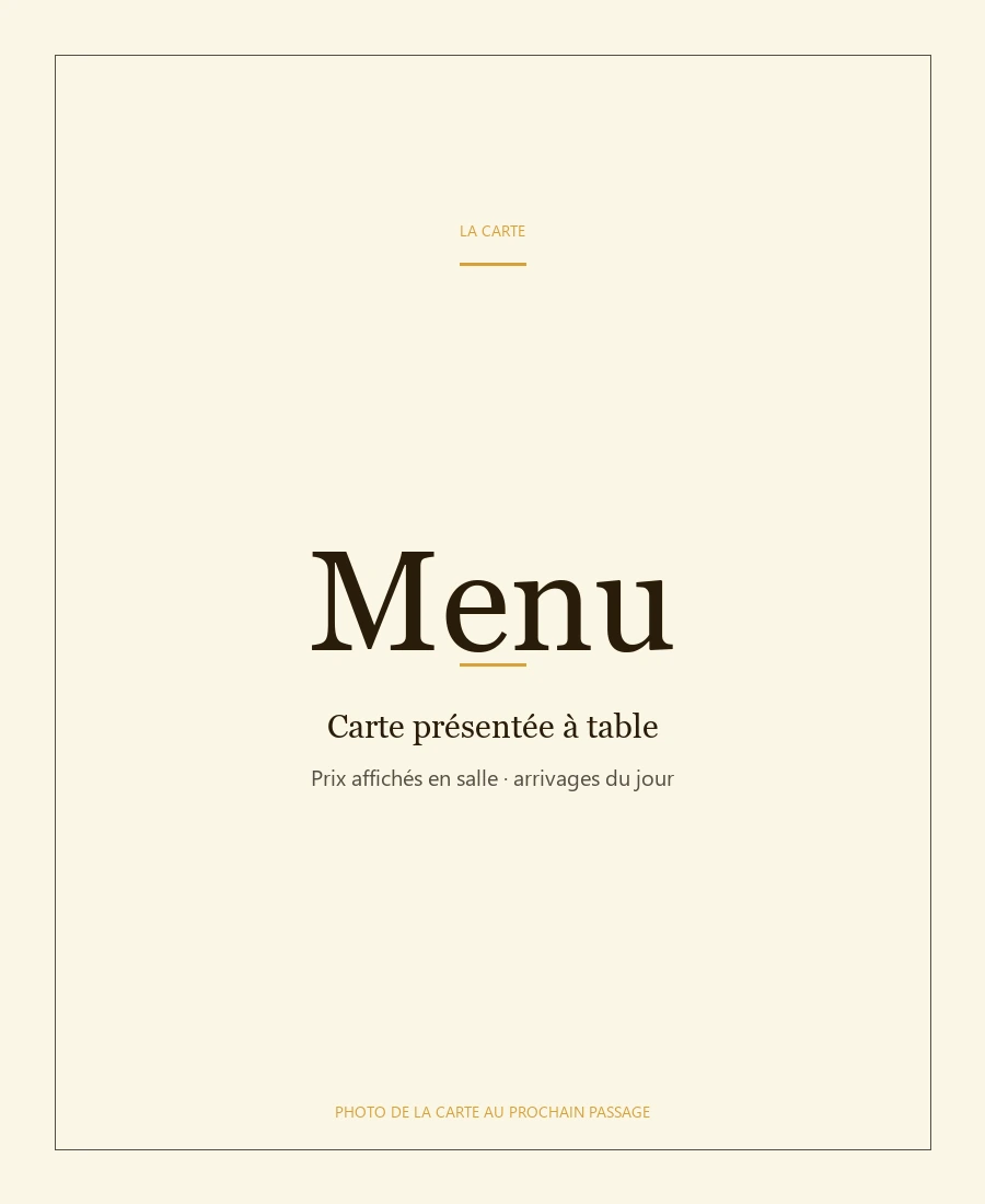 Carte Big'Eat Mahina, photo de la carte au prochain passage